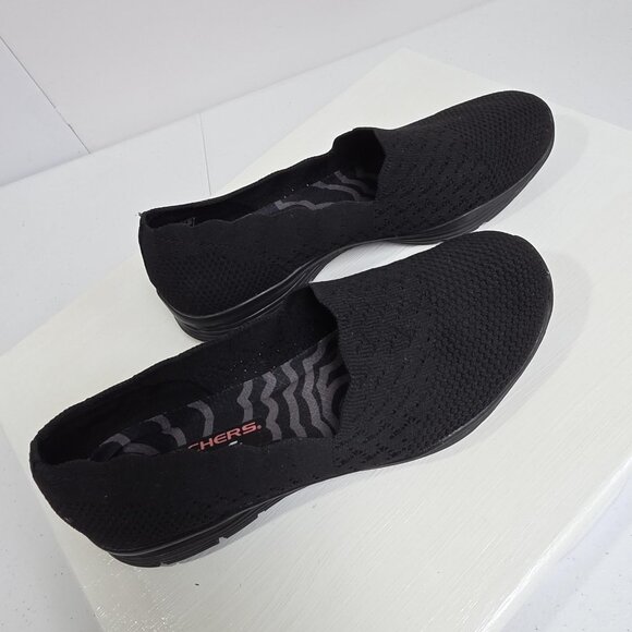 Skechers Classic Fit Shoes Womens Size 7.5 Black Slip On Memory Foam Comfort - Picture 6 of 10